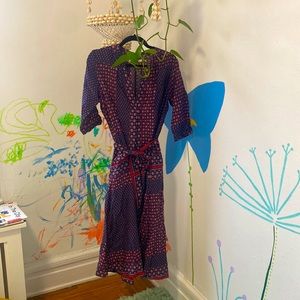 Silky long-sleeved Xirena dress with belt